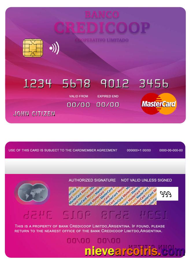 Argentina bank Credicoop mastercard